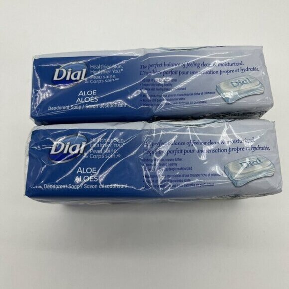 Lot of 2 Dial Deodorant Soap Aloe Clean Rinsing Non Drying 8-Bar Package - Picture 4 of 5